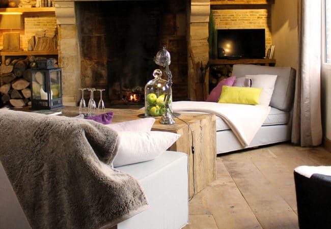 Lounge of a self-catering holiday home in Calvados