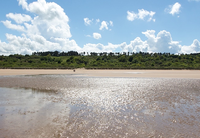 Omaha Beach at low tide