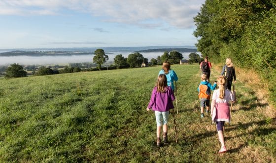 A family walk in Calvados, in Normandy