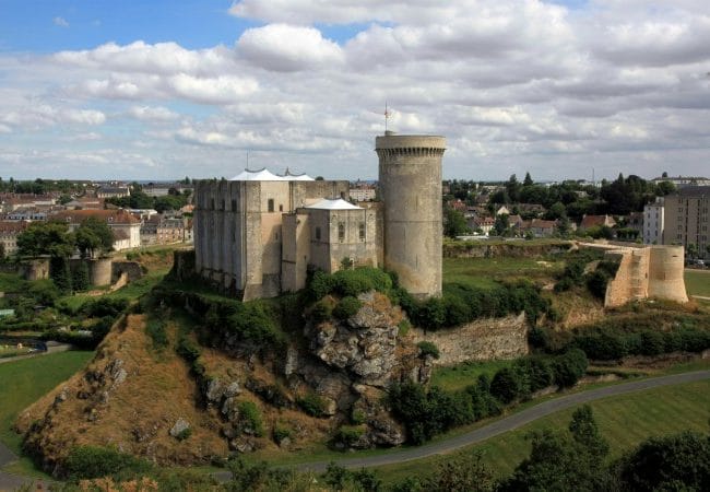 panorama sur le chateau Guillaume le Conquérant de Falaise